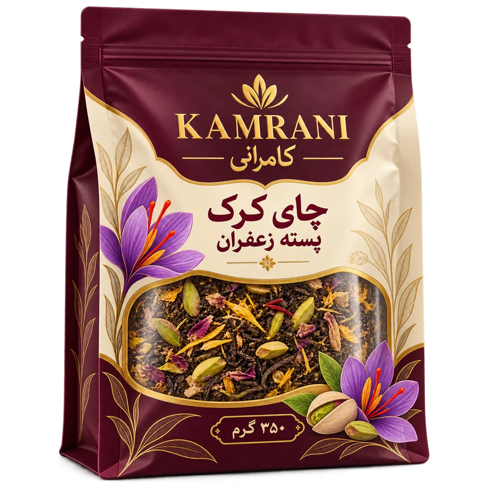چای کرک پسته زعفران 350 گرم