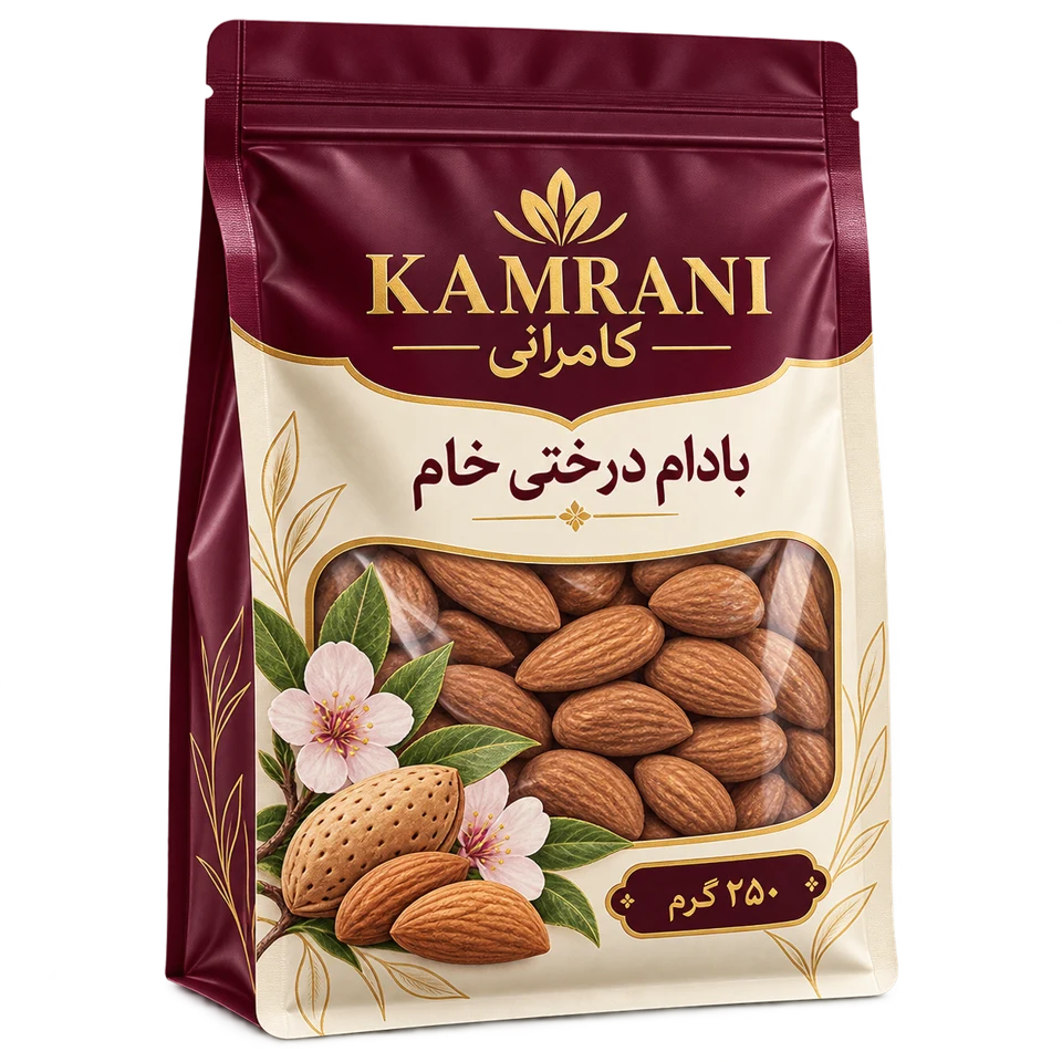 بادام درختی خام 250 گرم