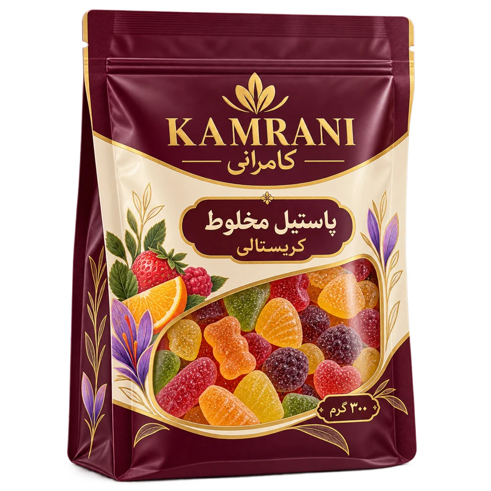 پاستیل مخلوط کریستالی 300 گرم