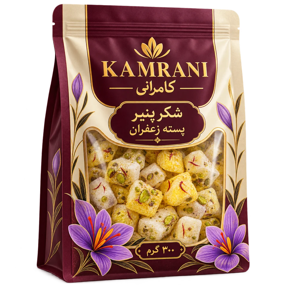 شکر پنیر پسته زعفران 300 گرم