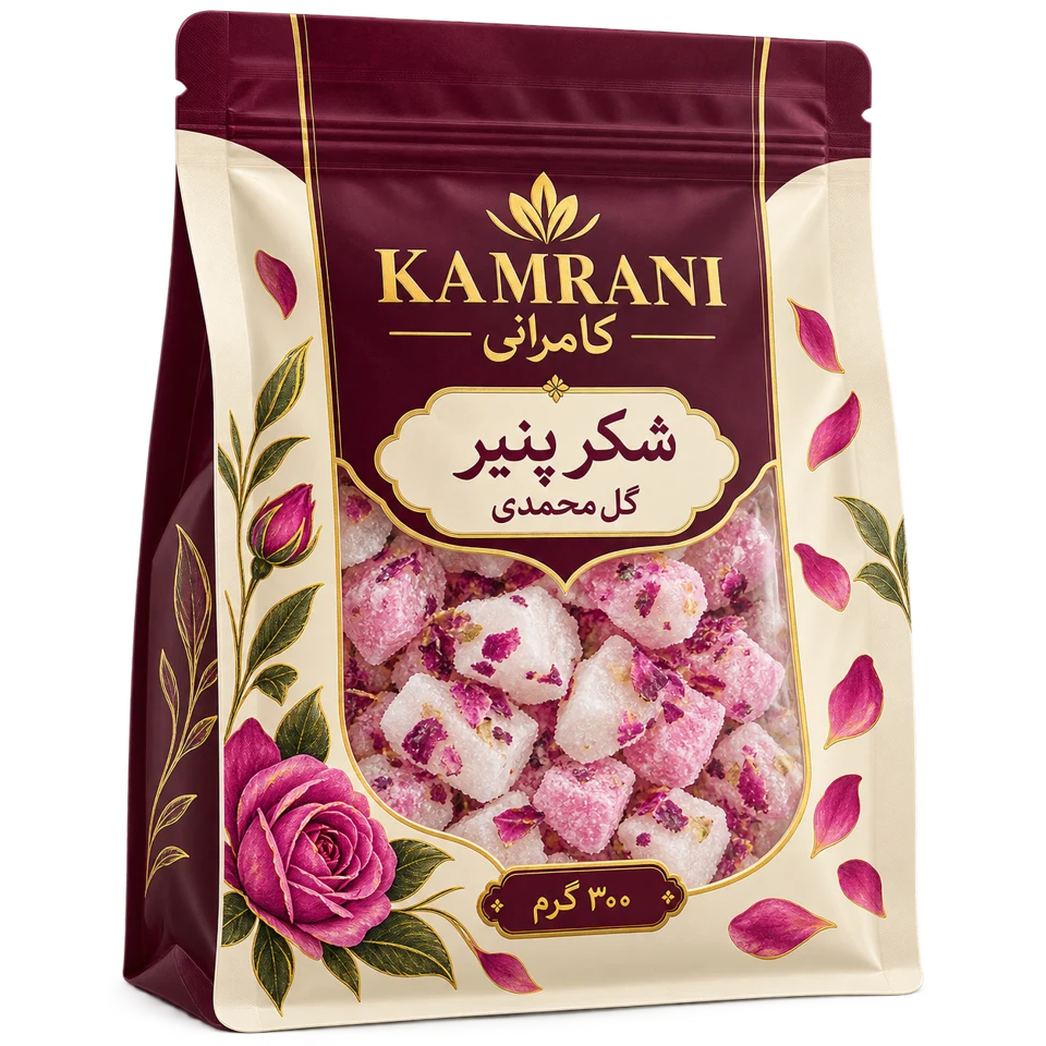 شکر پنیر گل محمدی 300 گرم