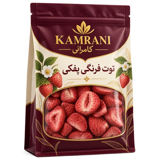 توت فرنگی پفکی