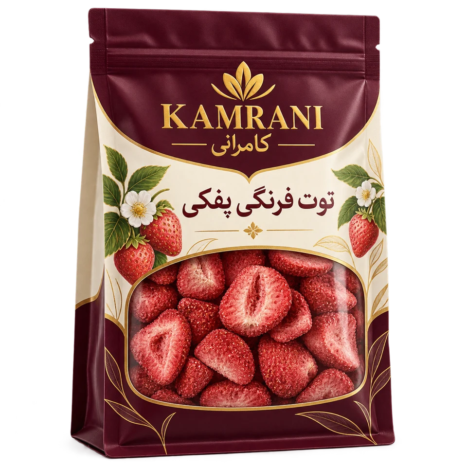 توت فرنگی پفکی